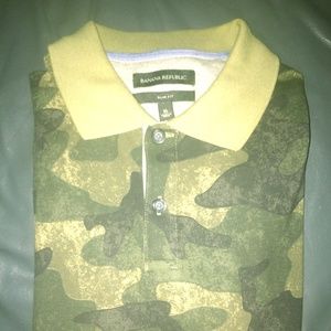 Banana Republic Camo pique polo XL slim fit